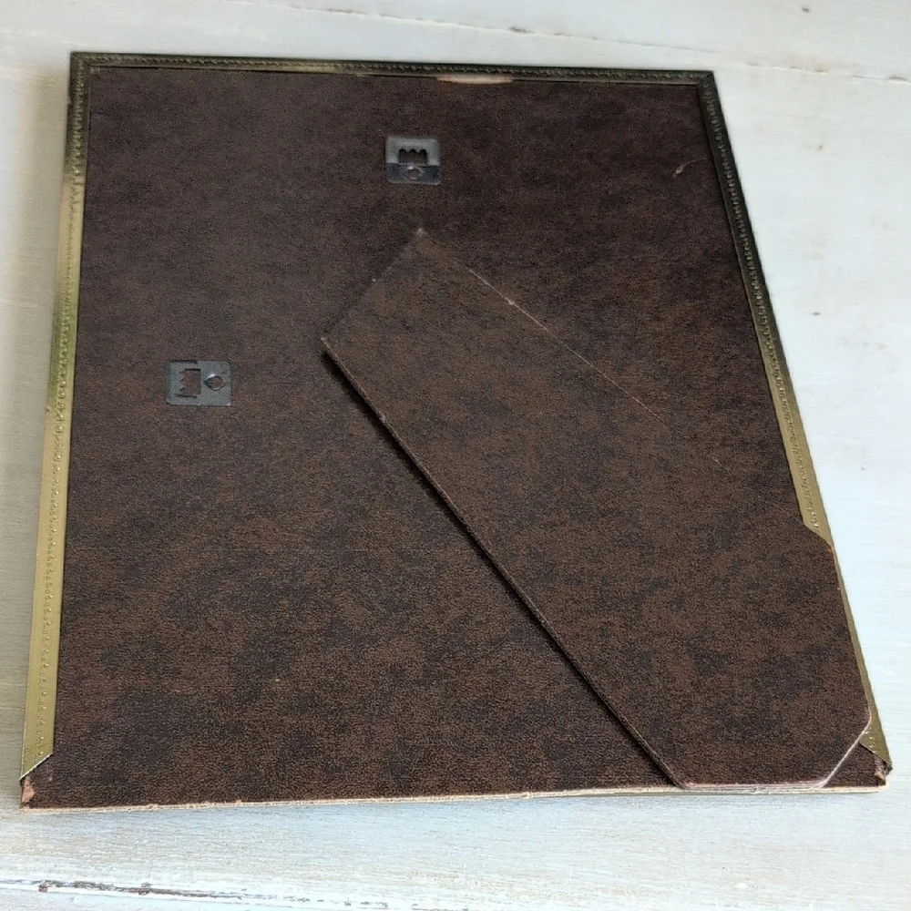 Faux Mother Of Pearl Gold and Cream Picture Frame